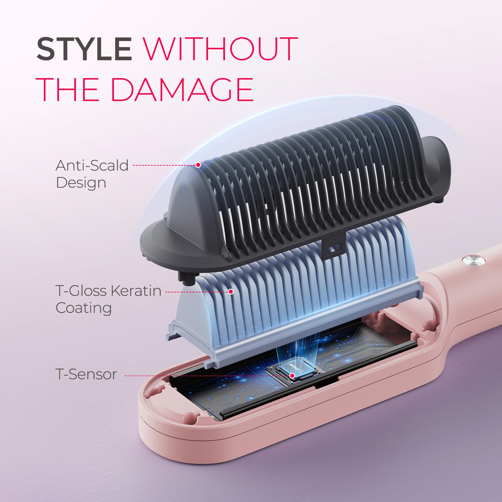 TYMO Ring mayor área de calentamiento para cubrir más cabello en una pasada.
