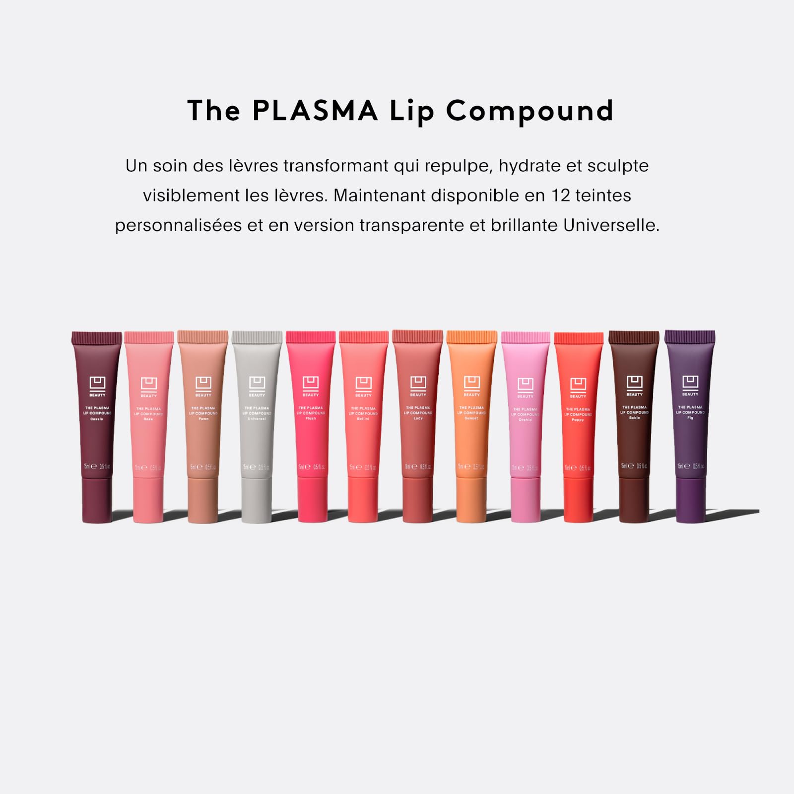 Aplicación de U Beauty Plasma Lip Compound en labios para hidratación y suavidad.