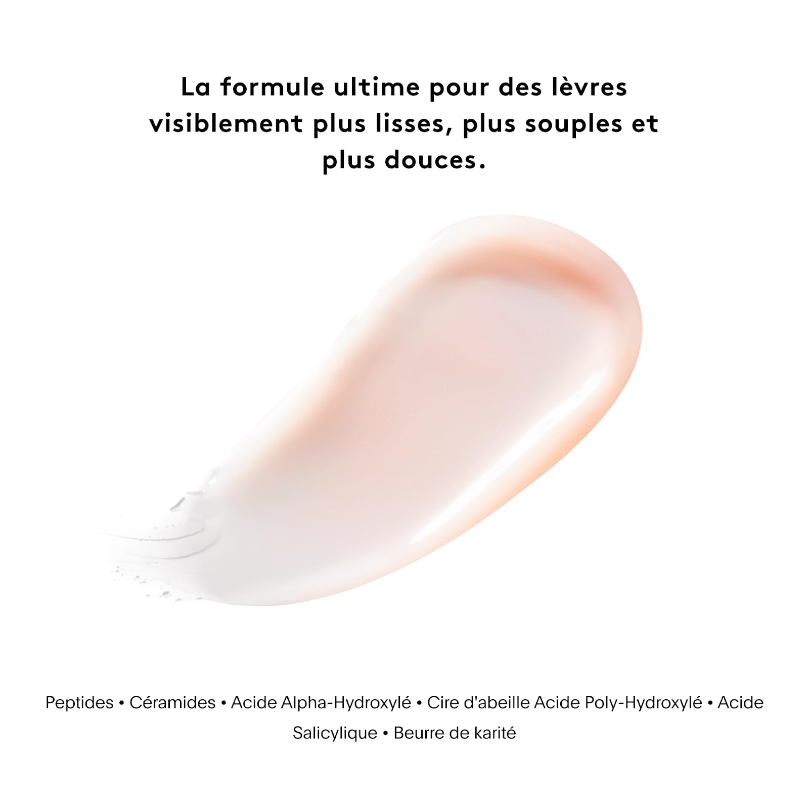 Bolas de hialuronato de sodio en U Beauty Plasma Lip Compound para hidratación profunda.