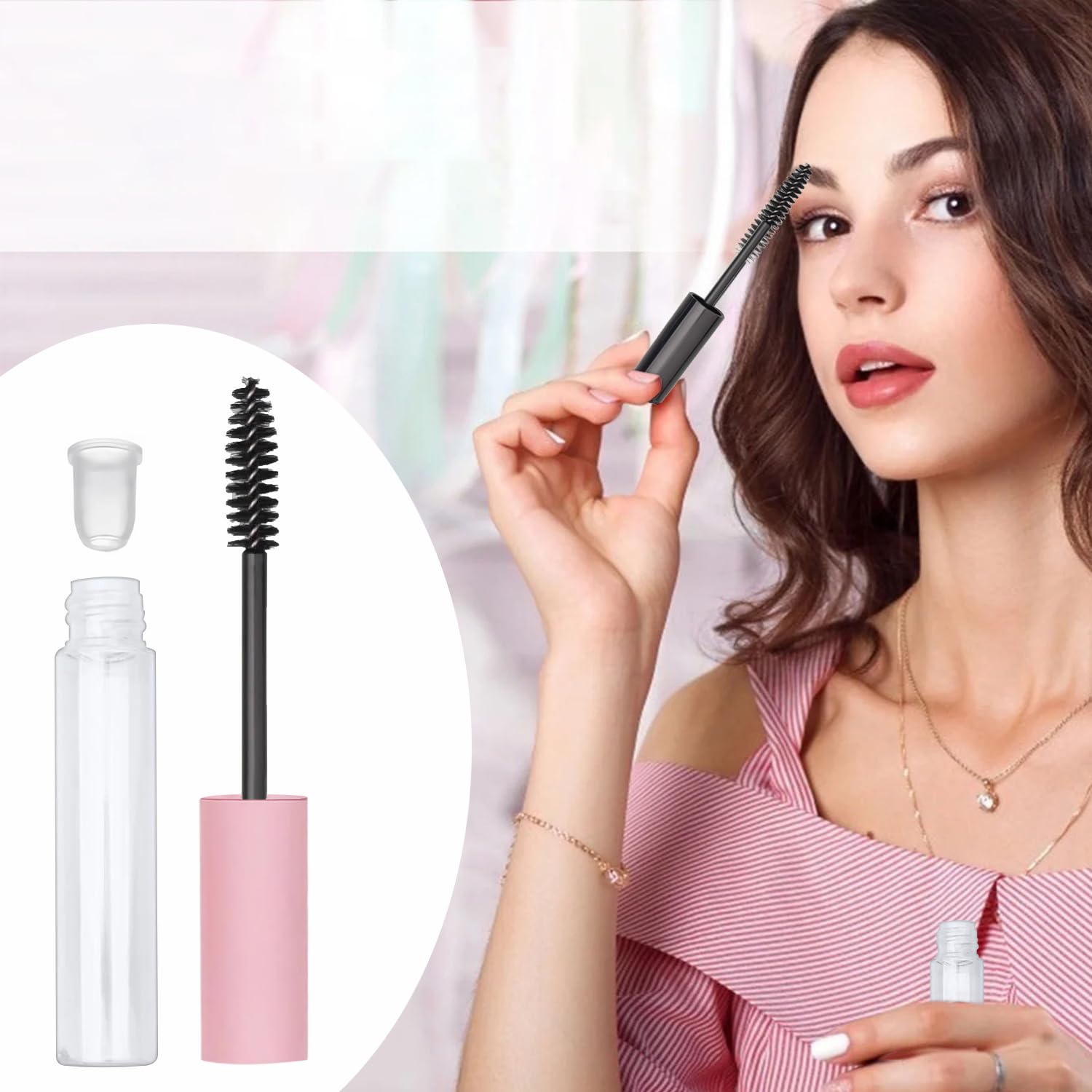 Tubo brillo labial transparente de uadbau 10ml con aplicador para retoques