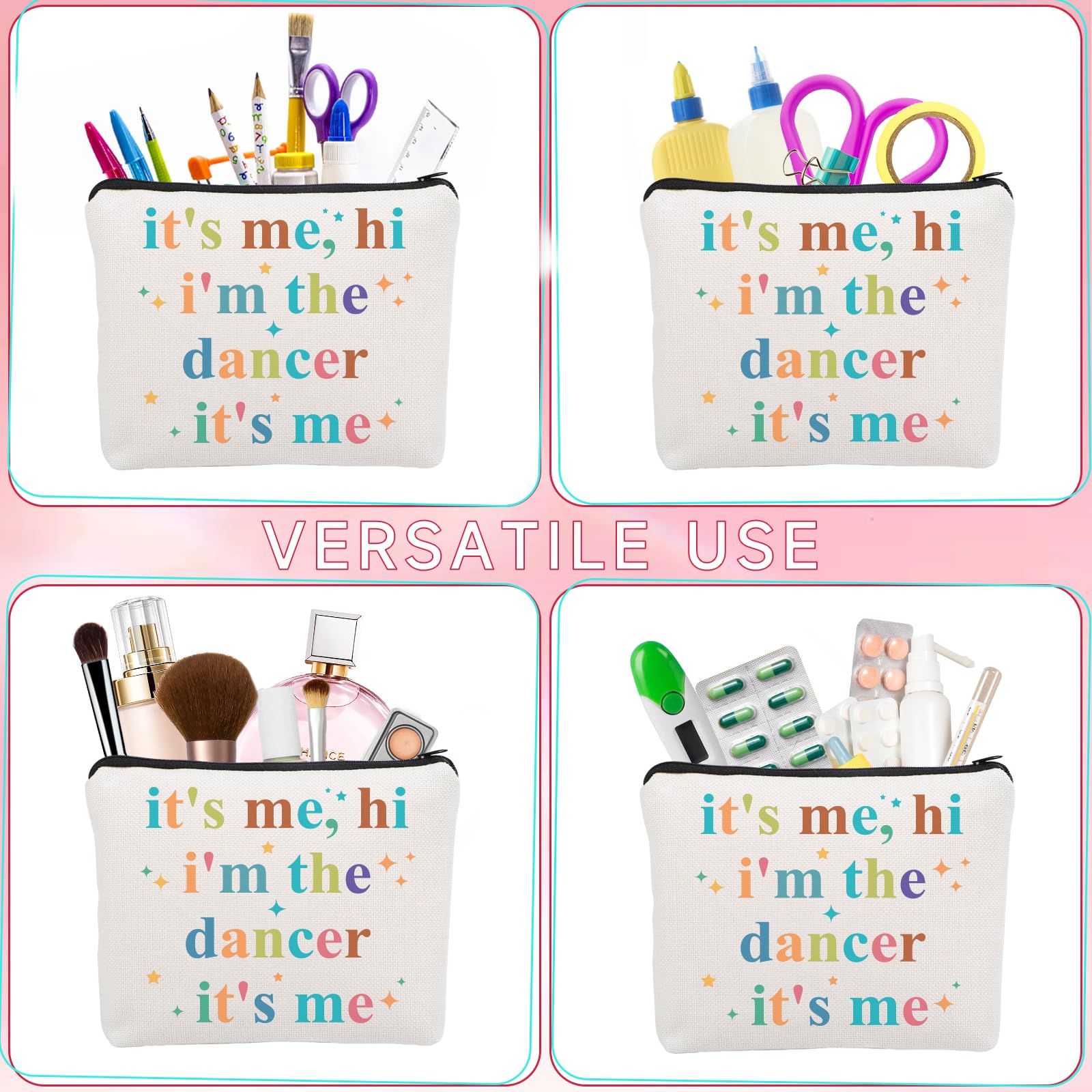UAREHIBY bolsa de danza de gran capacidad para cosméticos y accesorios.