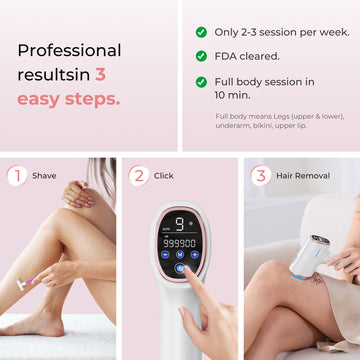 Ubroo IPL: uso de cuerpo completo, desde rostro hasta piernas