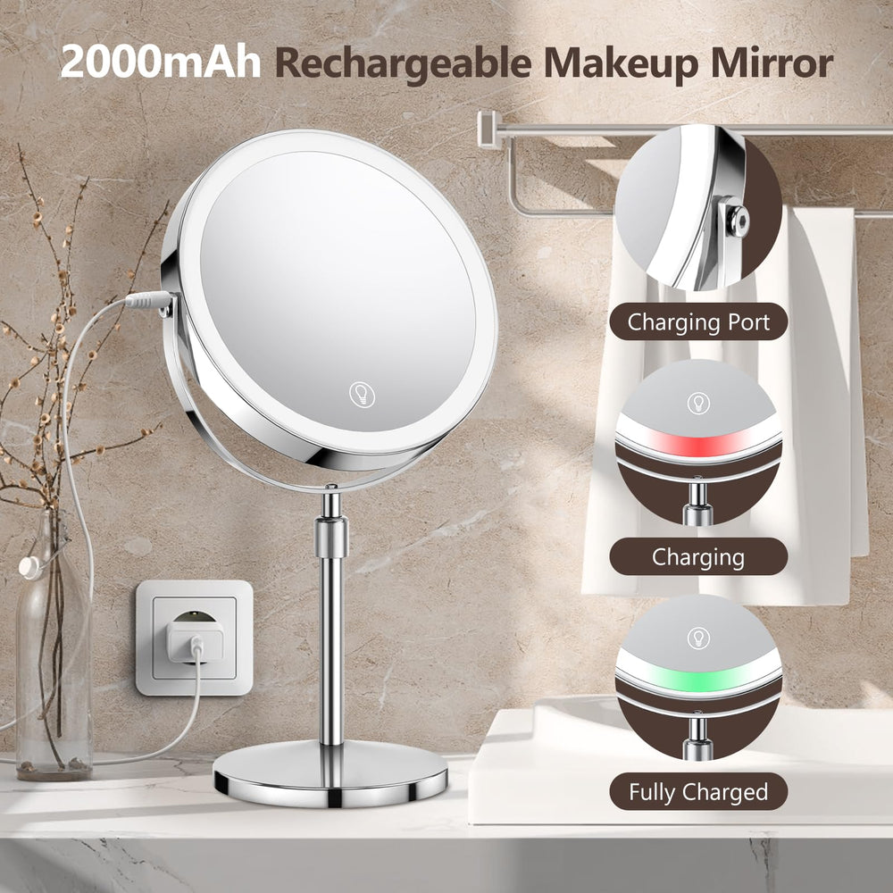 UBYMET Espejo de maquillaje portátil, perfecto para viaje.