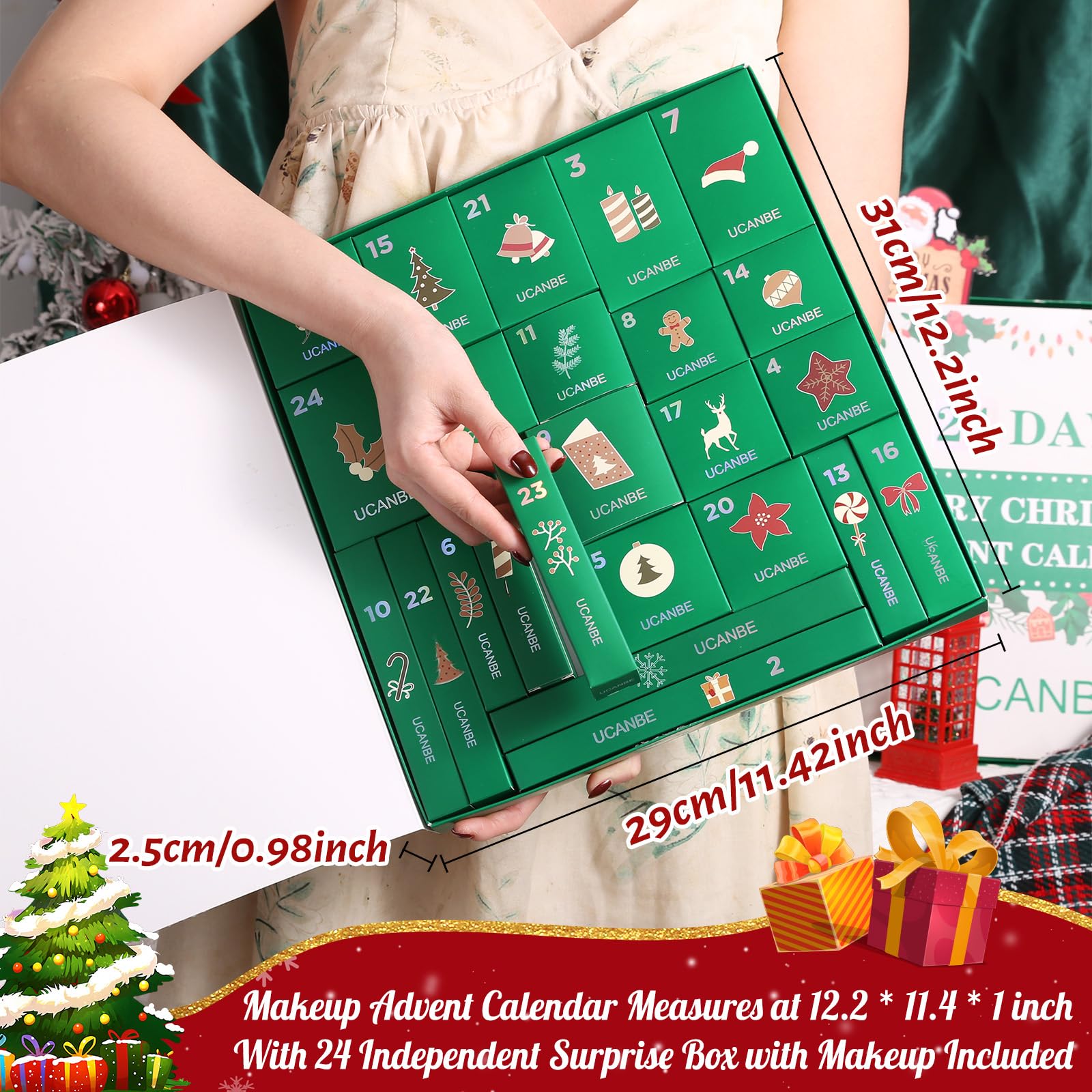 UCANBE Calendario de Adviento: pinceles y aplicadores para retoque preciso.
