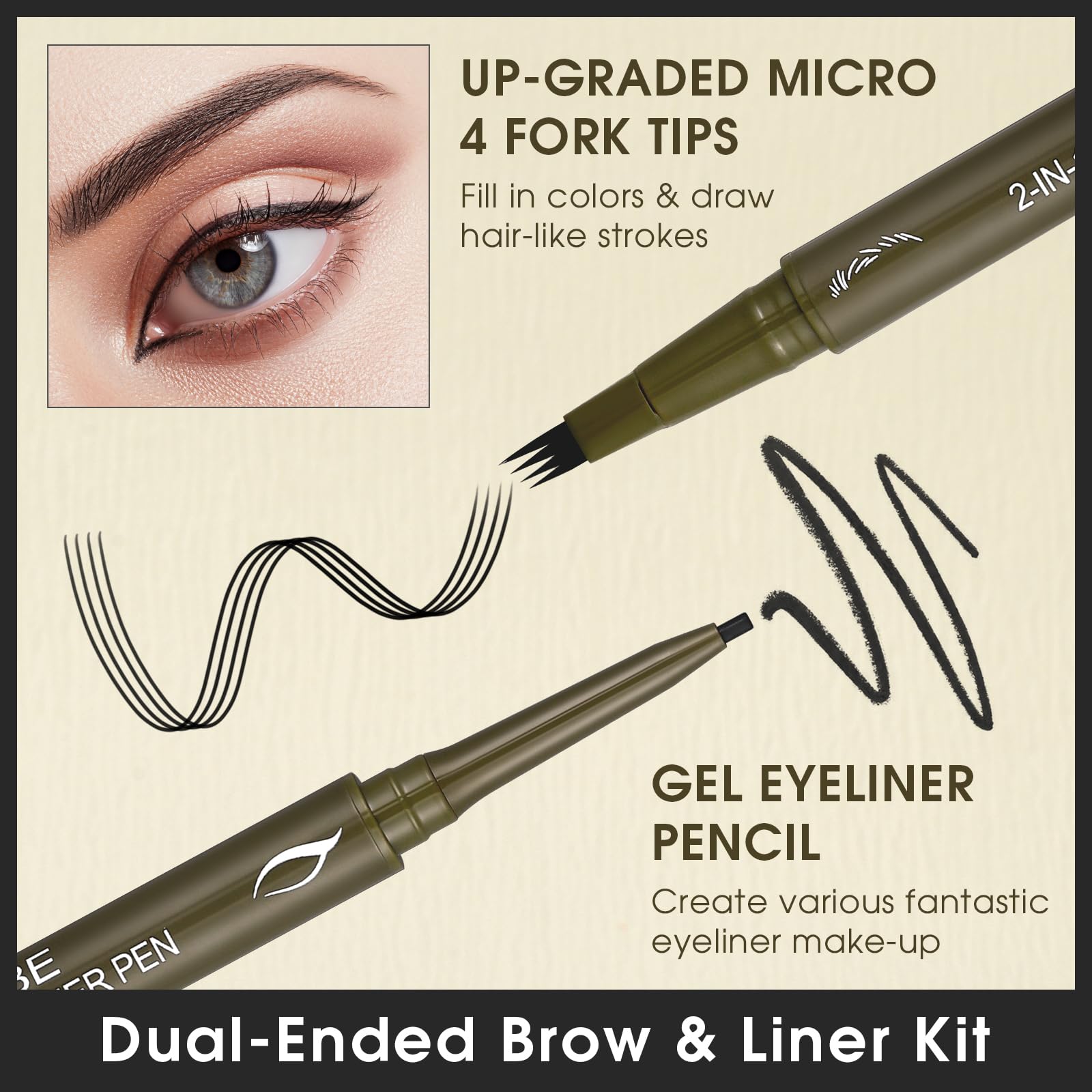 UCANBE delineador gel cremoso para delineado preciso y suave