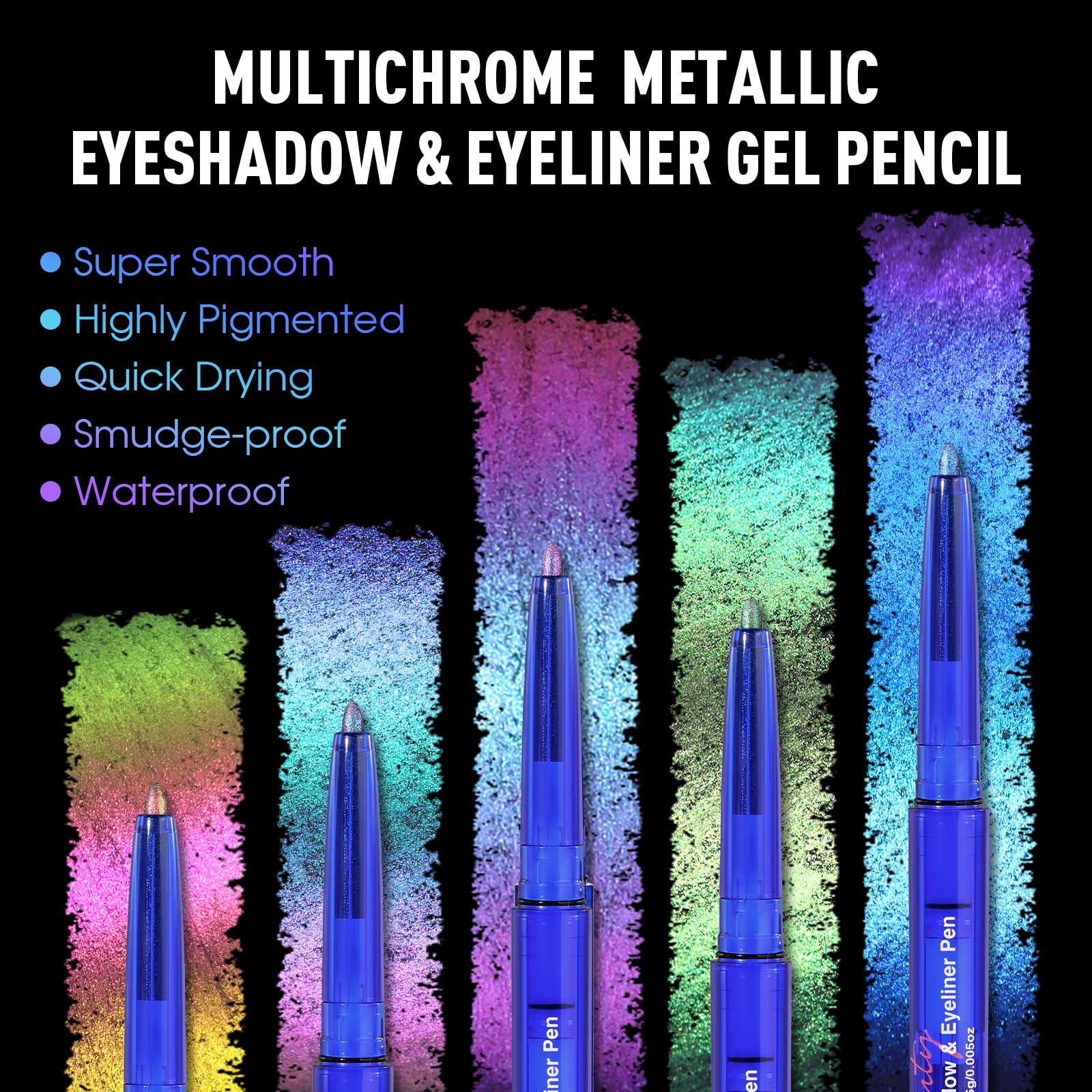 UCANBE Efecto multicromático en ojos para looks cambiantes con brillo metálico.