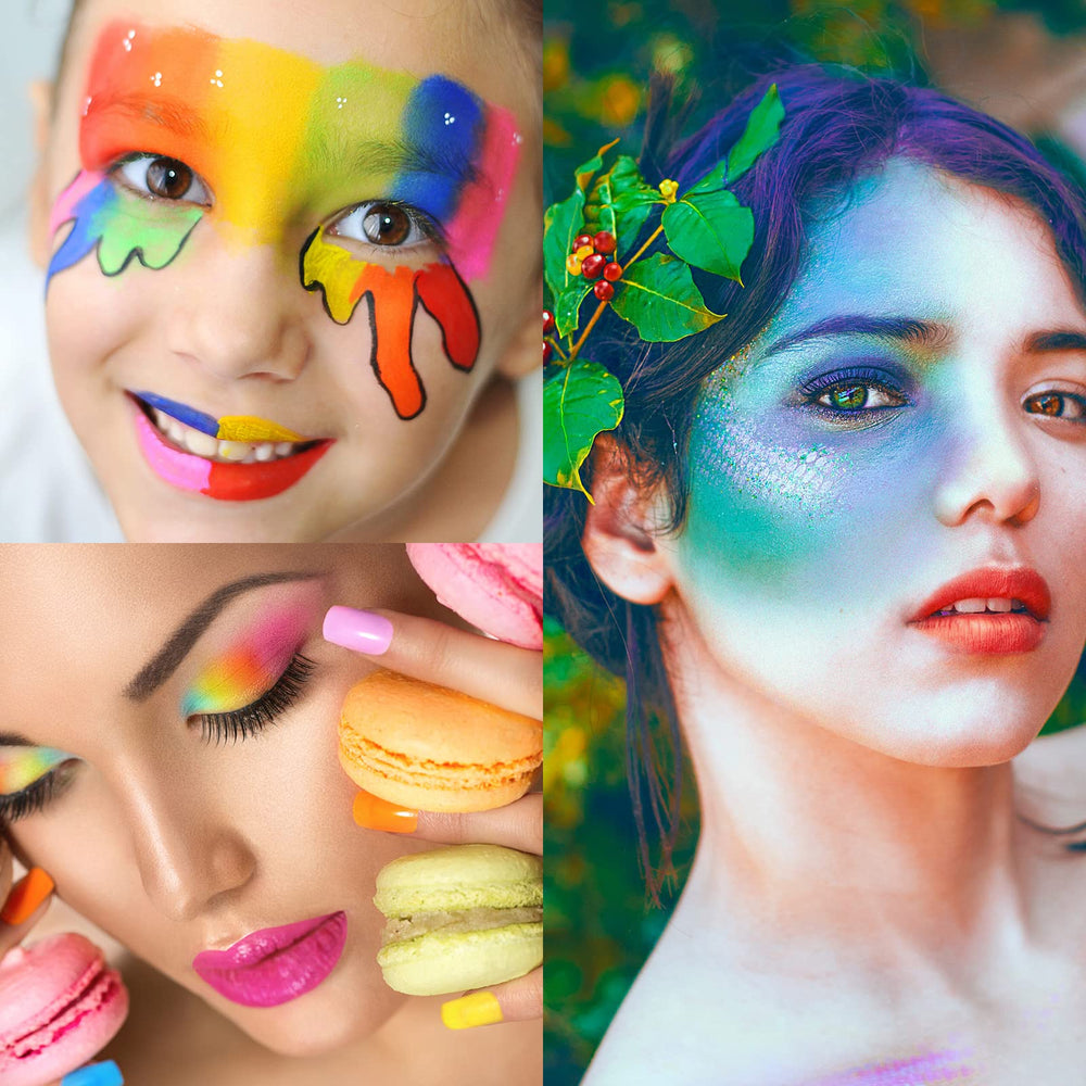 UCANBE momento de fiesta, pintura facial ideal para celebraciones.