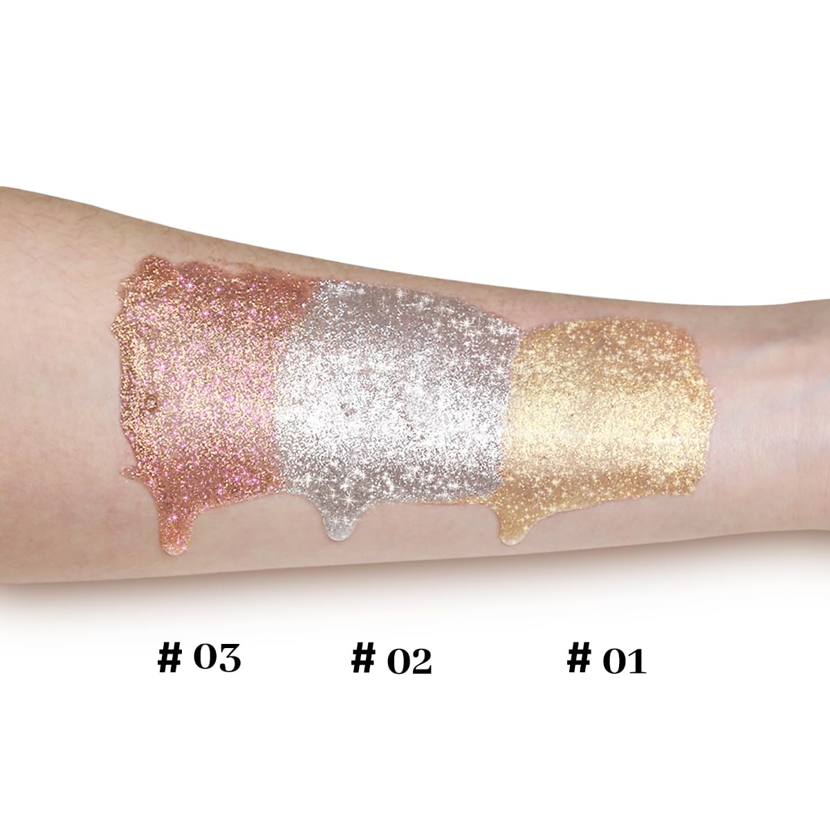 UCANBE Glow Shimmer Drop Set, aplicación cuello y escote para resaltar piel.