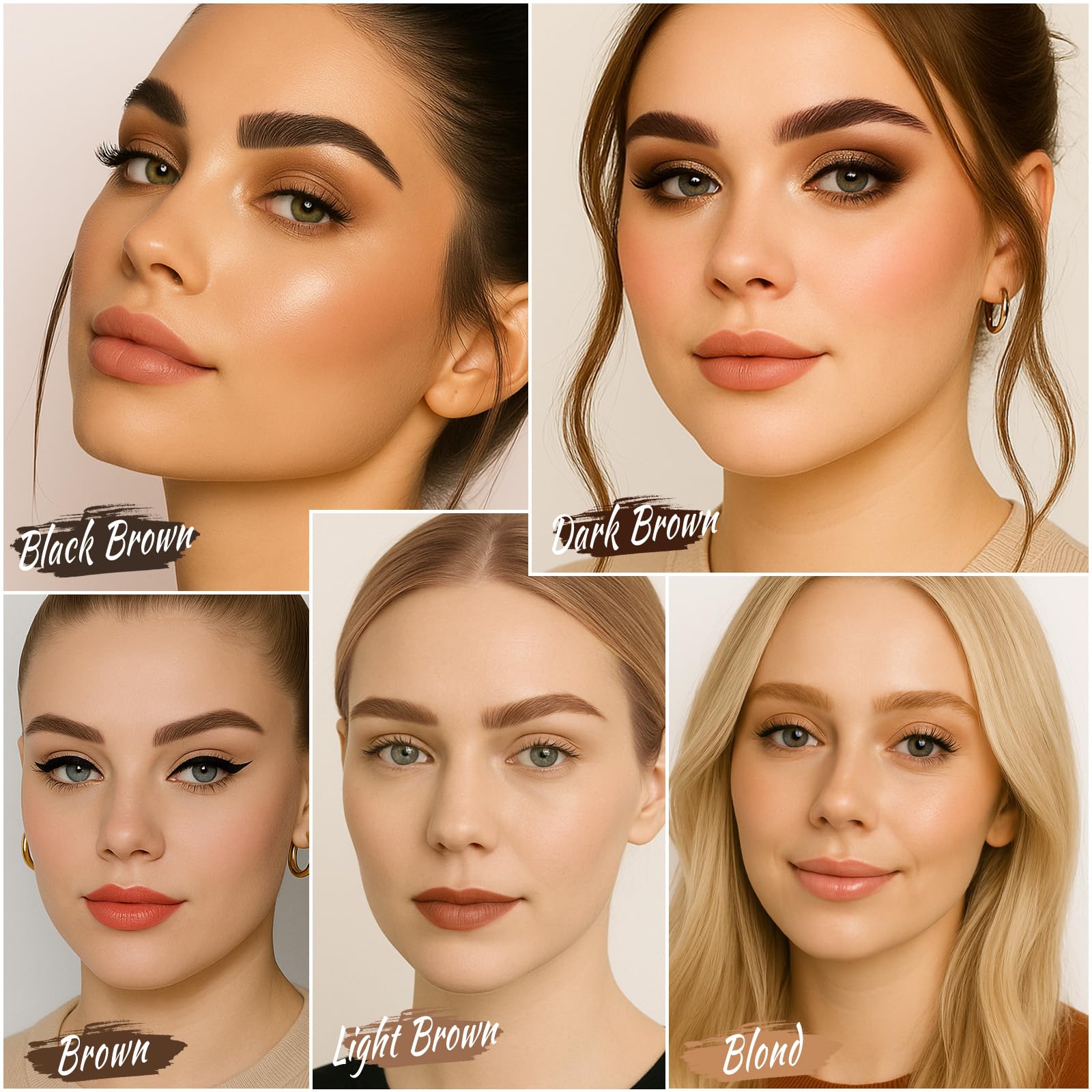 UCANBE golden-ratio stencil shapes suit various brow styles