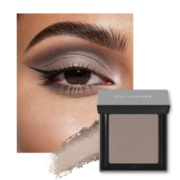 UCANBE Misty Taupe paleta de sombras compacta para retoques rápidos.