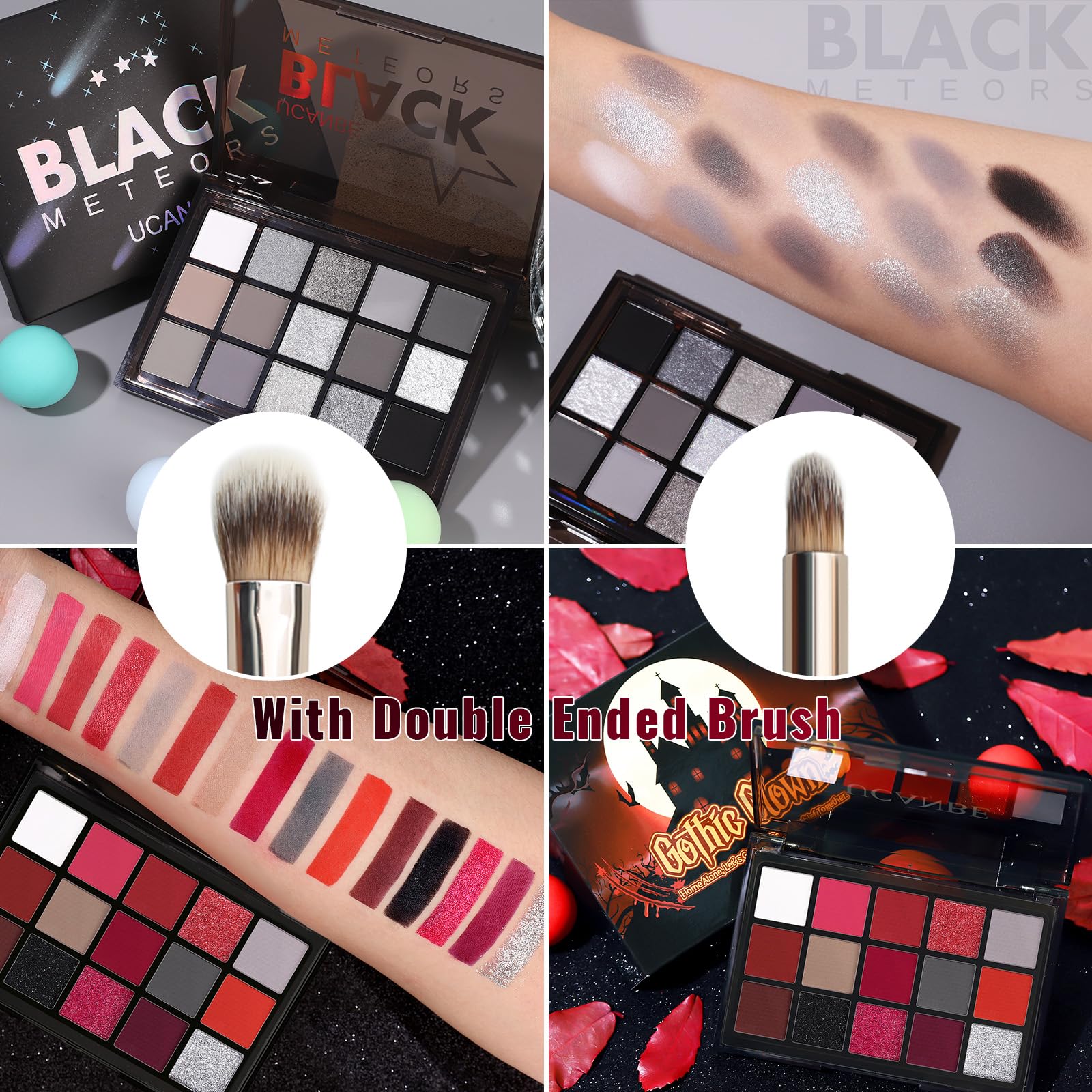 UCANBE estuche acrílico portátil para llevar maquillaje de Halloween.