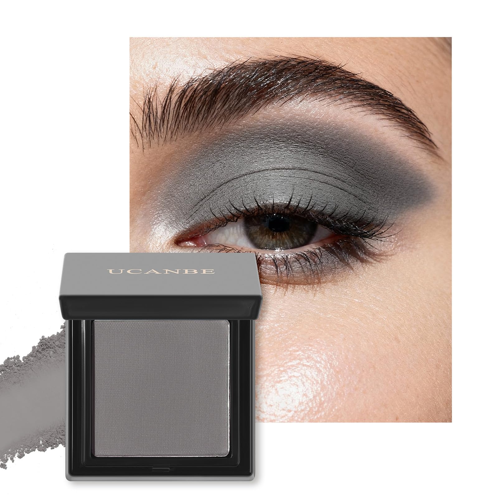 Paleta UCANBE gris en empaque compacto lista para uso diario.