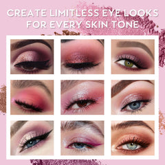 UCANBE Paleta neutras: sombras mate y metalizadas para transiciones suaves.