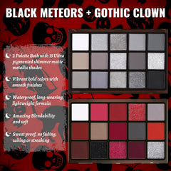 Paleta UCANBE Rojo-Burdeos y Negro para smokey intenso.