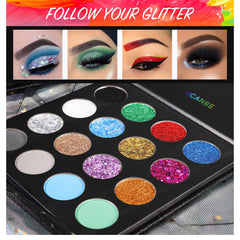 UCANBE Primer glitter para mejor adherencia y colores vibrantes.