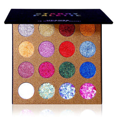 UCANBE Pro paleta glitter 16 colores para looks deslumbrantes en fiestas.