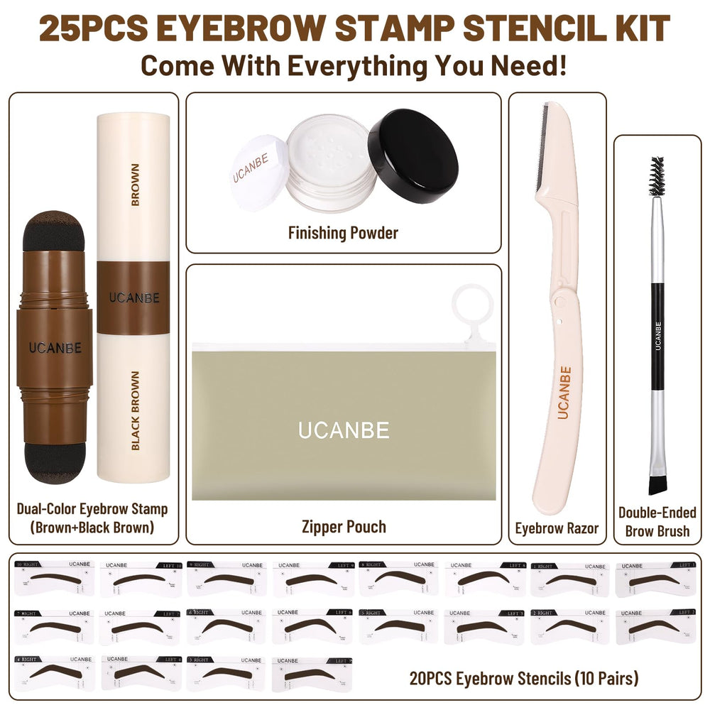 UCANBE reusable eyebrow stencils for precise shaping