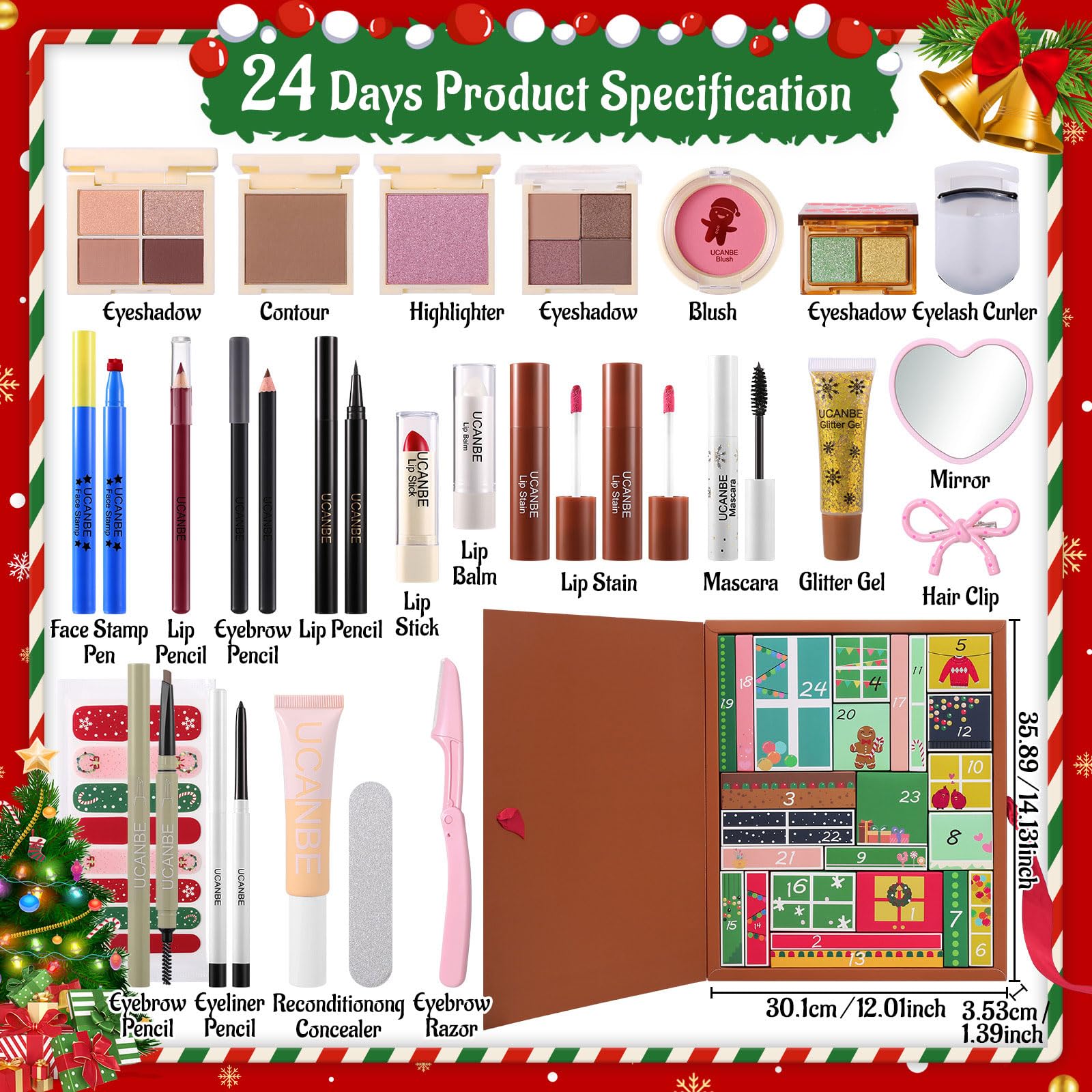 UCANBE set regalo maquillaje Navidad, sorprende con variedad de productos para brillar