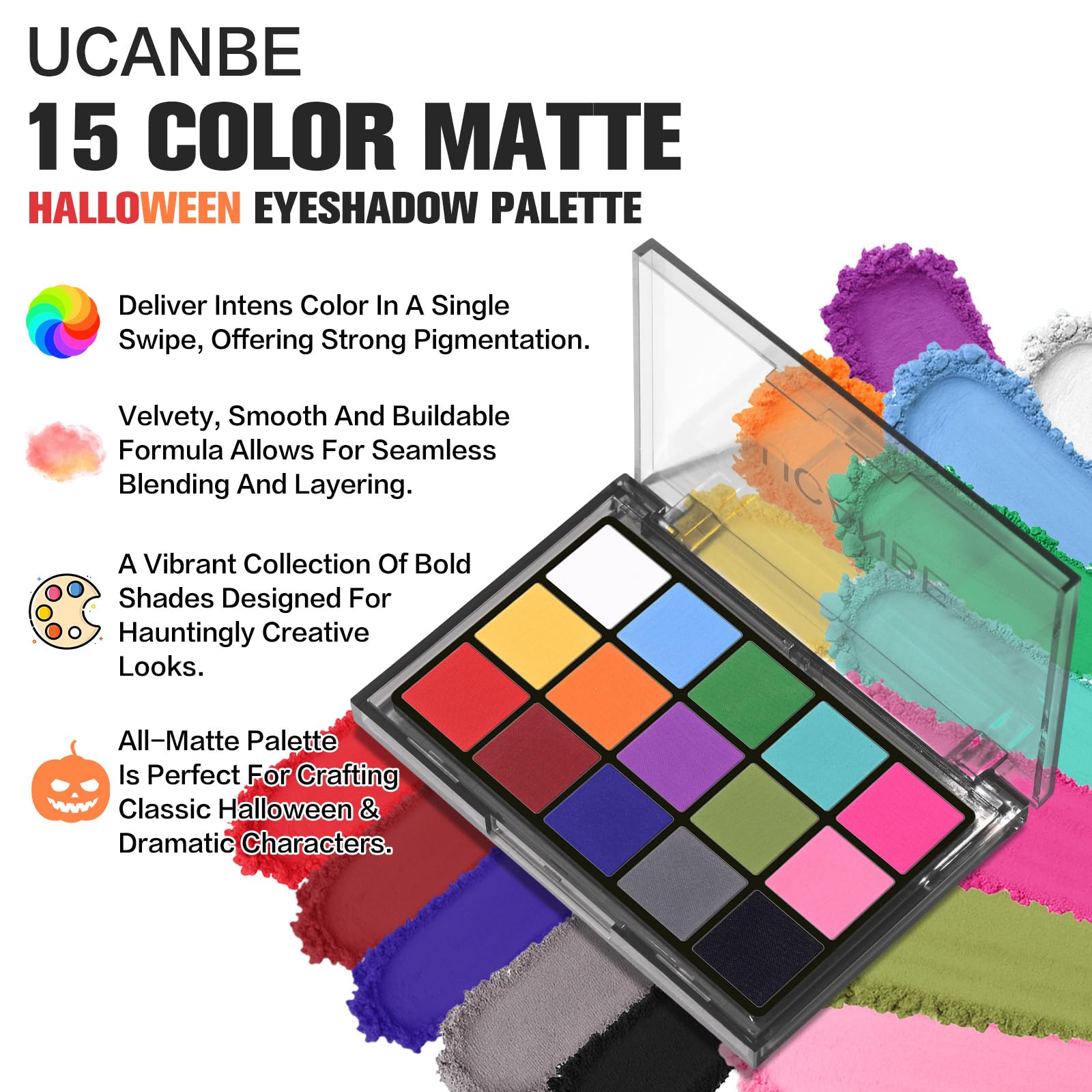 Muestras de pigmento: sombras mate de alta intensidad para color uniforme