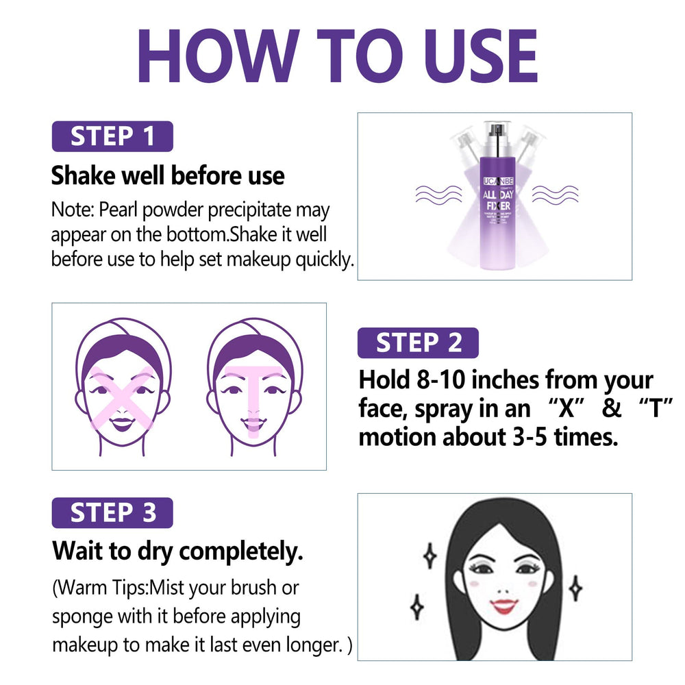 UCANBEMAKEUP atomización nano para cobertura uniforme.