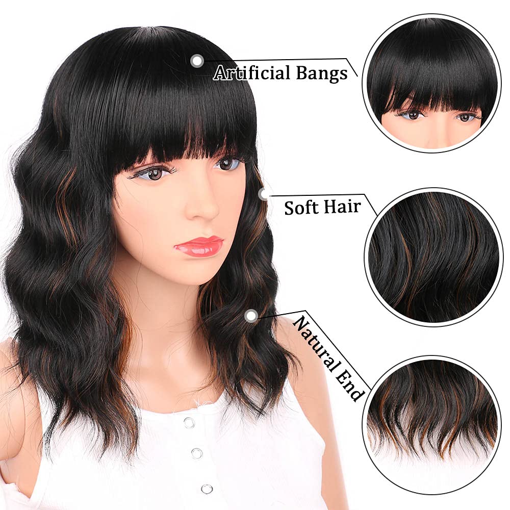 Ucubb cabello sintético ligero, cuidado fácil y secado al aire
