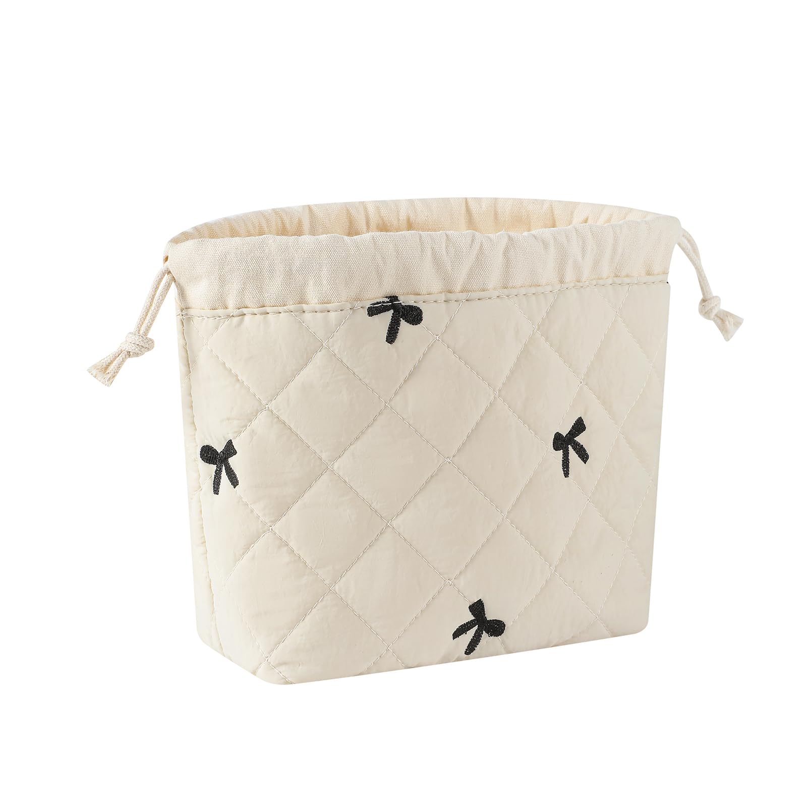 bolsa maquillaje uekeboag con diseño floral acolchado, accesorio chic para diario