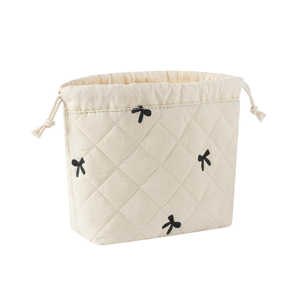 bolsa maquillaje uekeboag con diseño floral acolchado, accesorio chic para diario