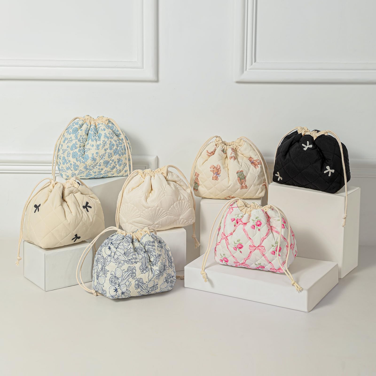 uekeboag bolsa maquillaje ligera y plegable, fácil de guardar.