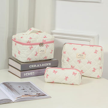Organizador de viaje uekeboag en tela floral para maquillaje y accesorios