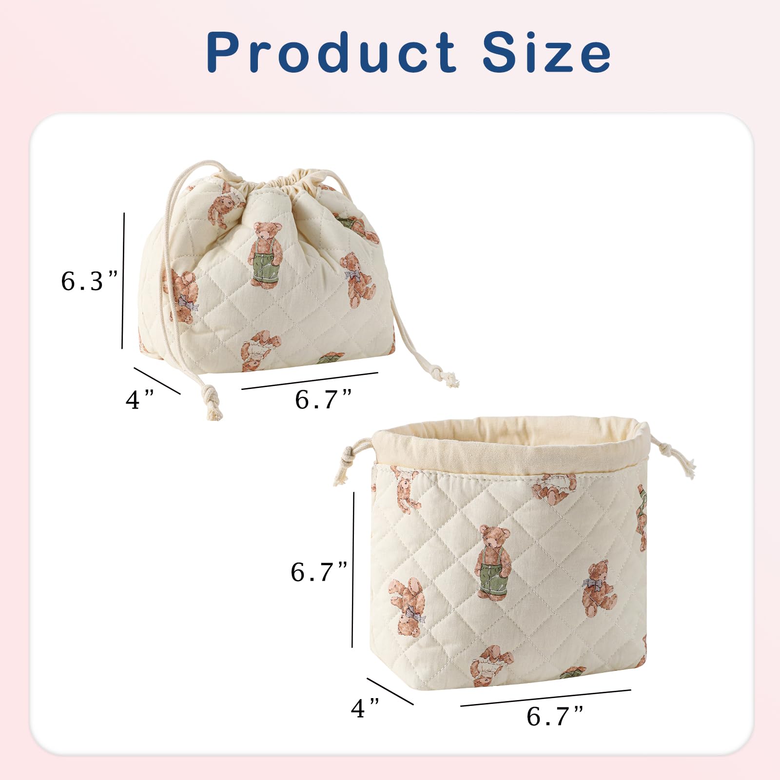Cosmetiquera floral coqueta de uekeboag, diseño a la moda para uso diario.