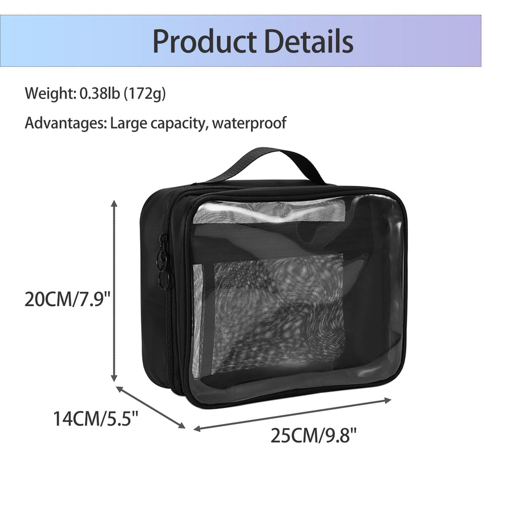 Bolsa de maquillaje UEOE de gran capacidad para viajar y organizar cosméticos.