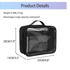 Bolsa de maquillaje UEOE de gran capacidad para viajar y organizar cosméticos.