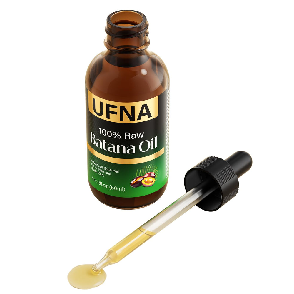 UFNA Batana Oil rituel capillaire – résultats visibles potentiels.