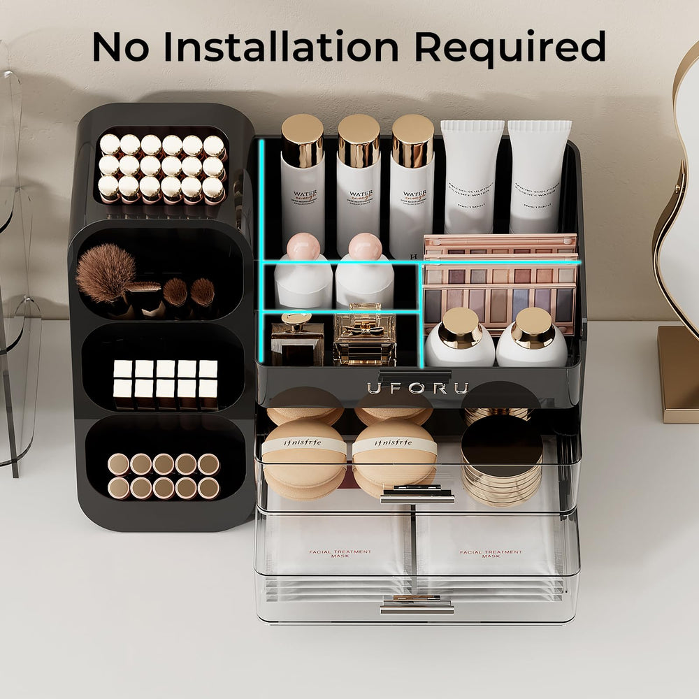 Dimensiones compactas permiten encajar en cualquier área de belleza.