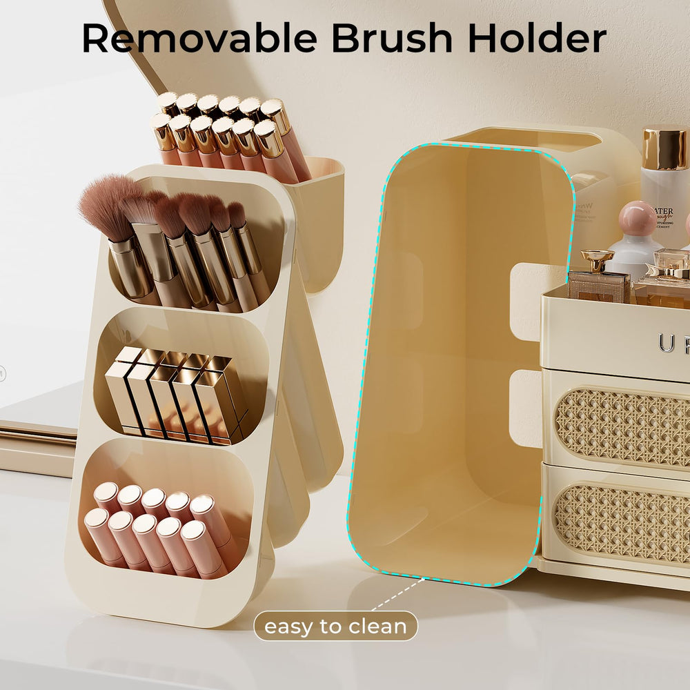 UFORU organizador cosméticos plástico resistente y duradero para cualquier superficie.