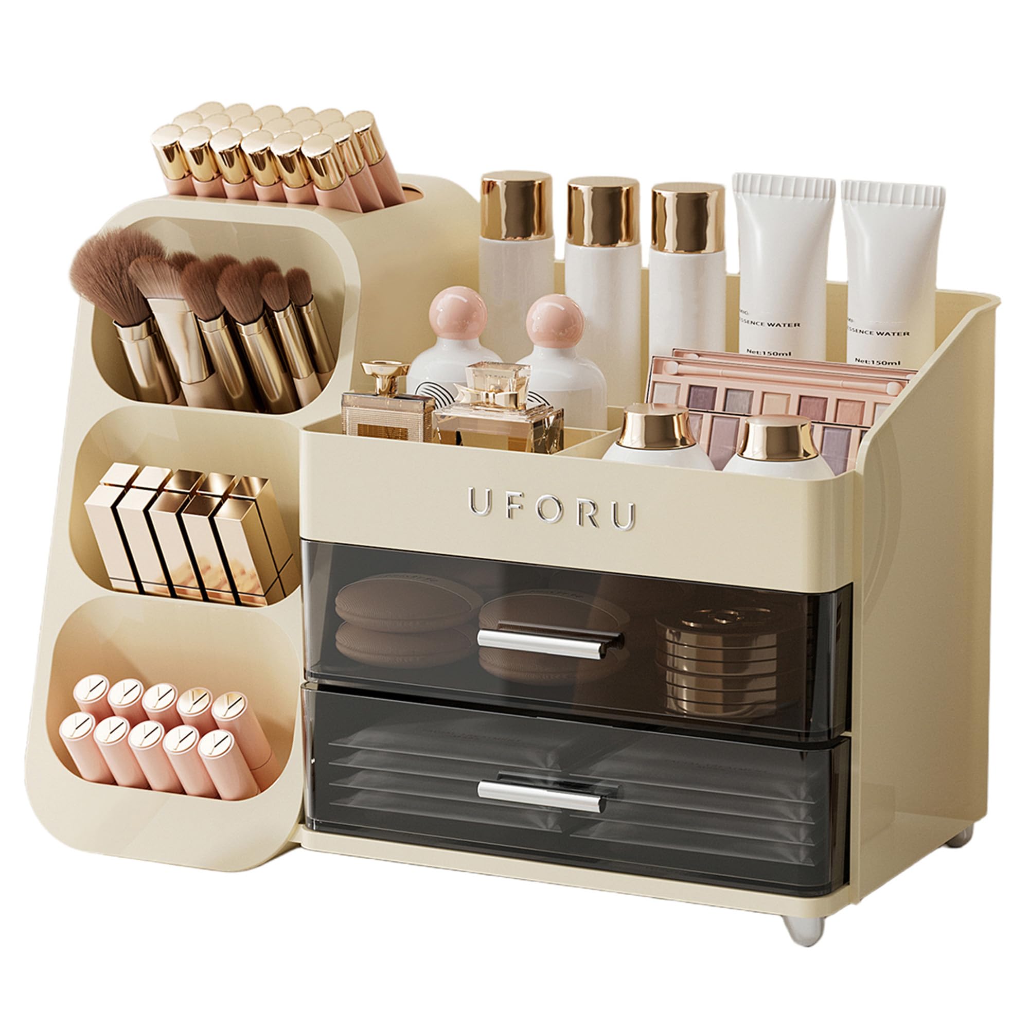 UFORU organizador-maquillaje en vanity, visión general para ordenar productos