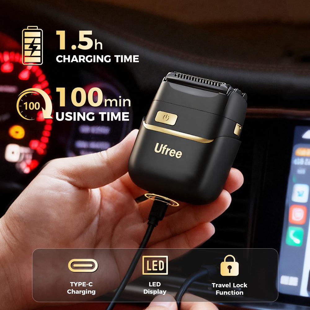 Ufree Afeitadora de láminas, carga USB-C ideal para viajes