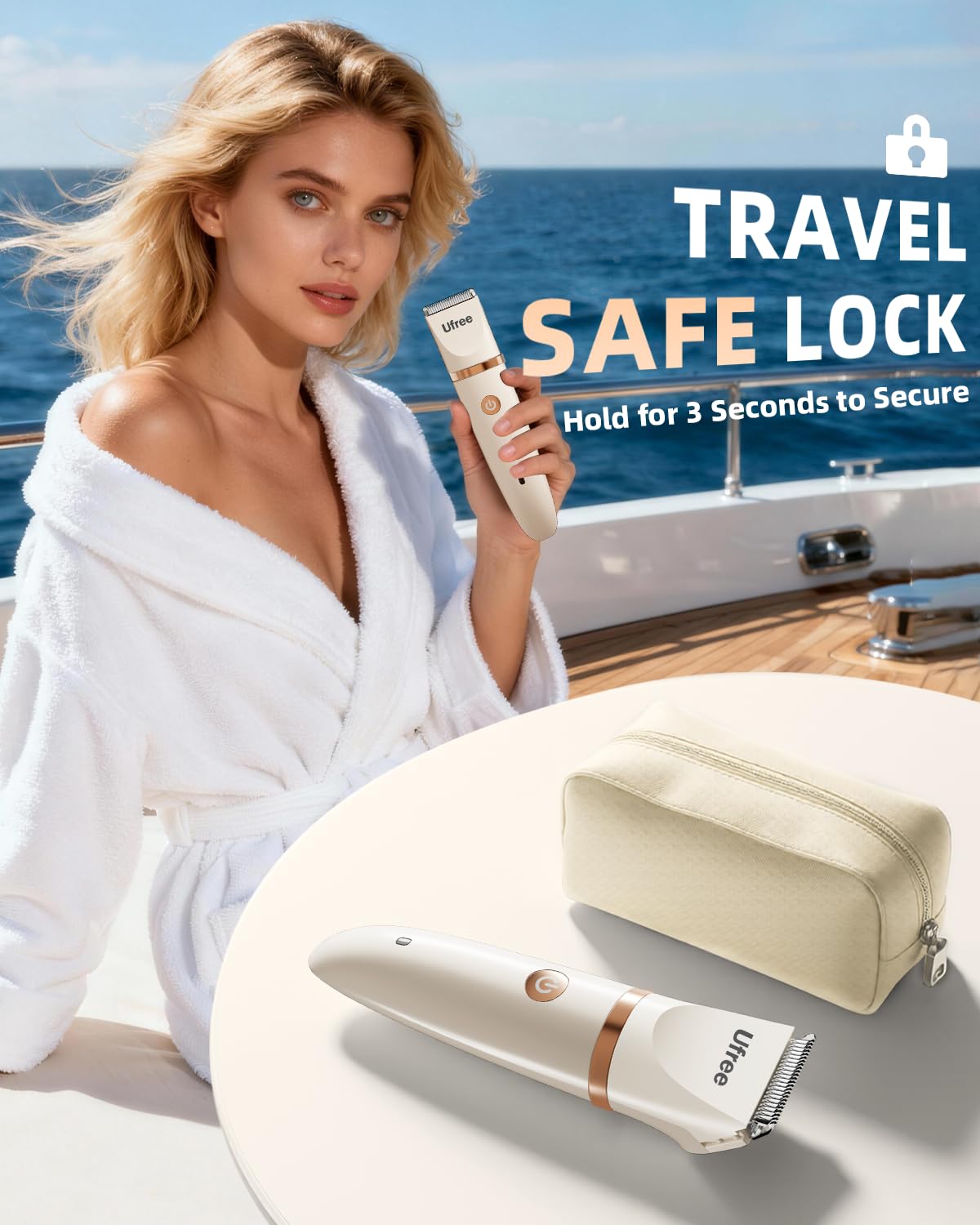 Ufree bikini-trimmer apto para uso diario en cuerpo y zona bikini.