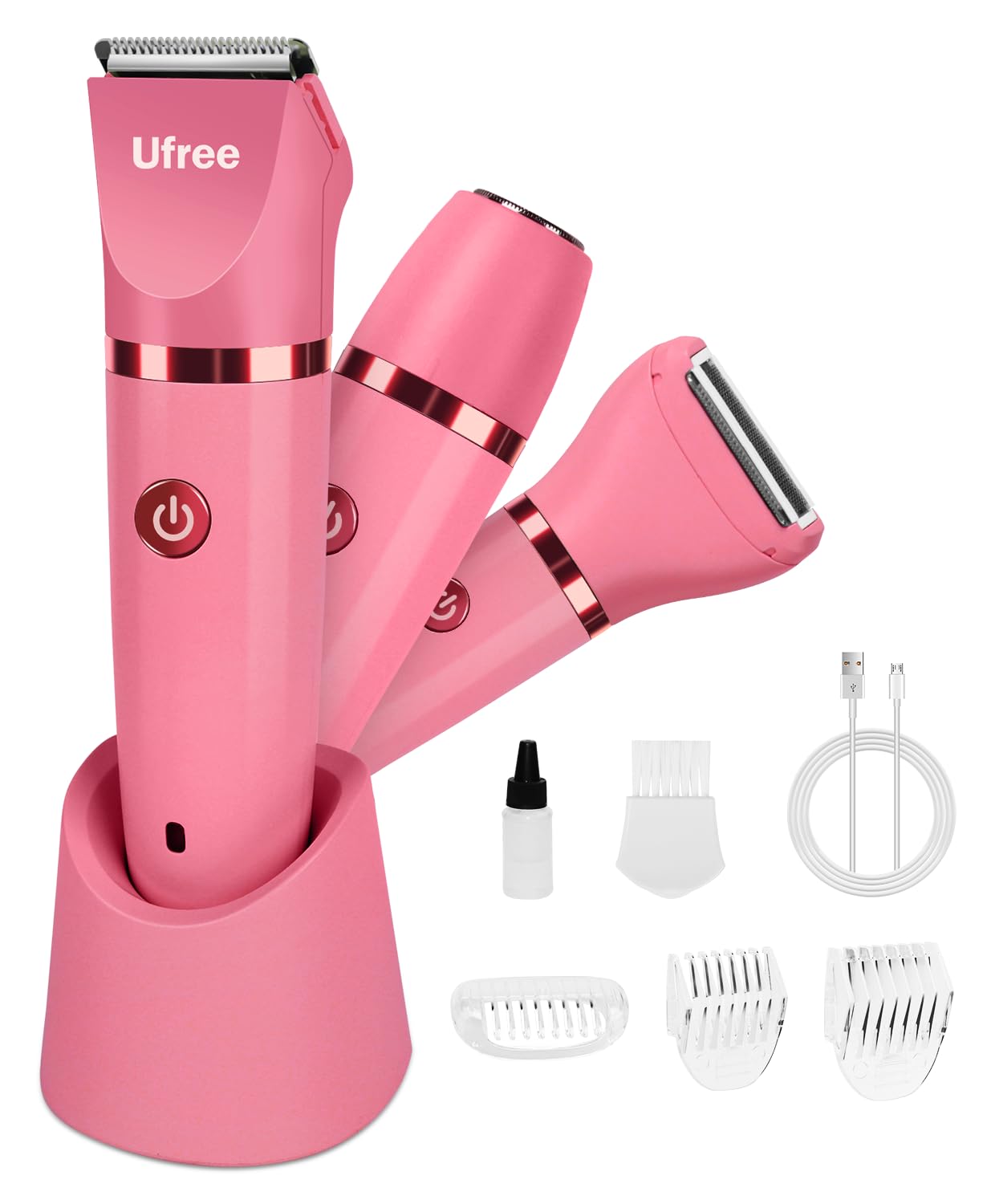 La afeitadora Ufree Bikini con hojas de acero inoxidable para recortes precisos y seguros