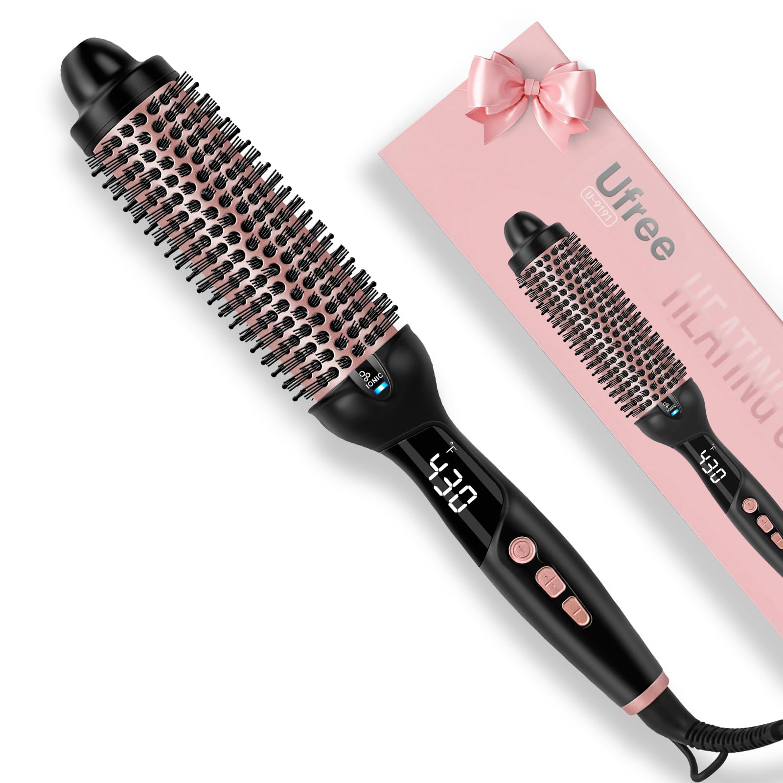 Ufree cepillo termico ionico de 1,5 pulgadas para secado suave y rapido.