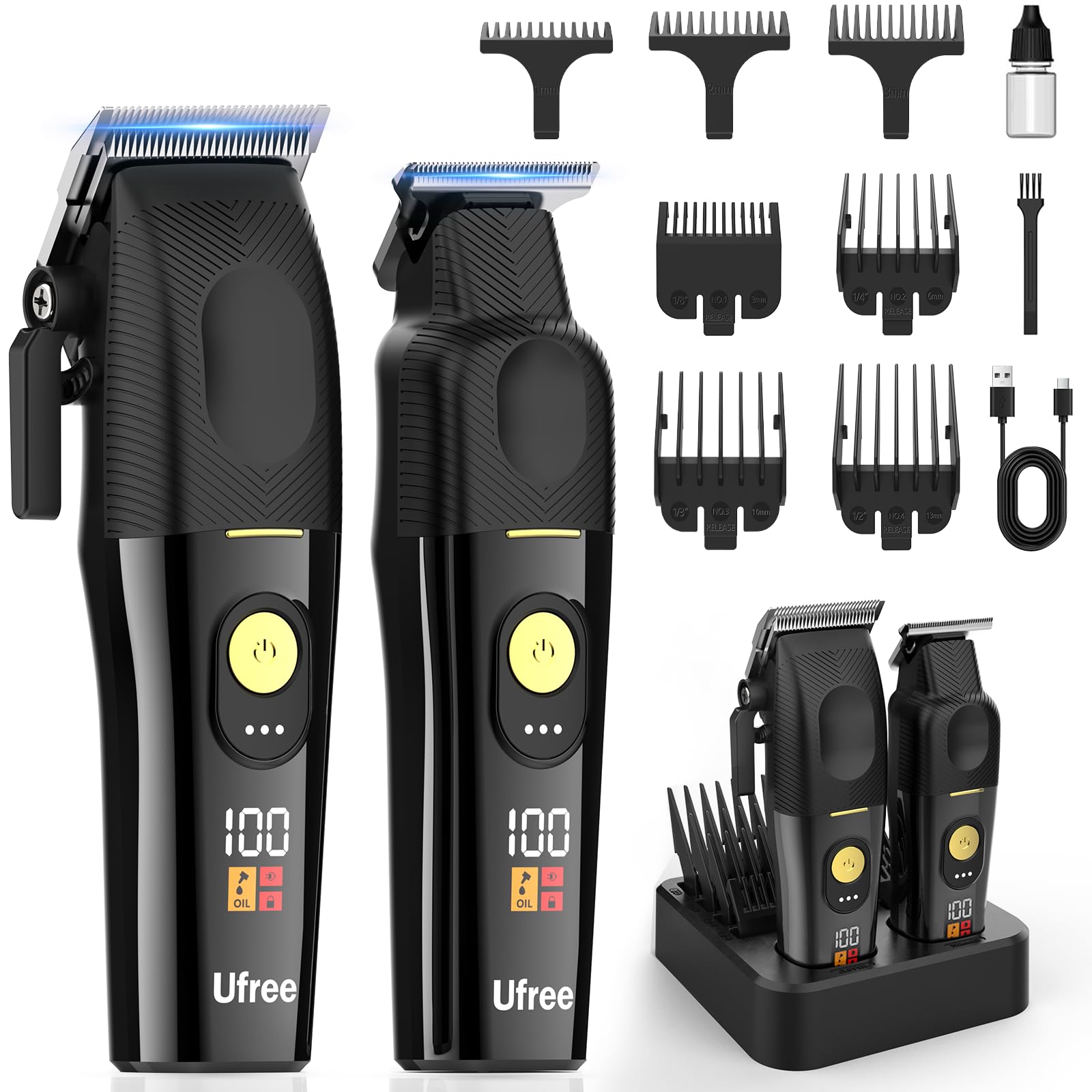 Cortapelos Ufree profesional inalámbrico en kit, listo para uso en casa