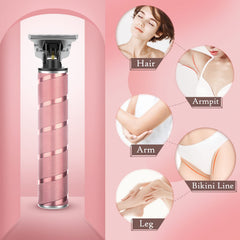 Cuchilla de titanio Ufree rosa: afeitado suave sin tirones.