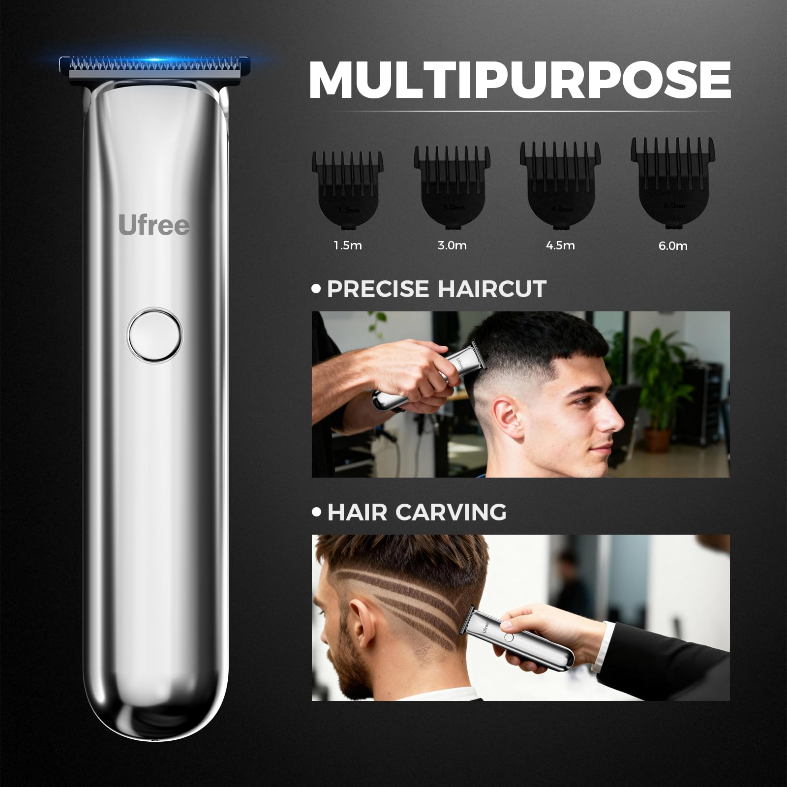 Ufree cuchillas-titanio-destacado: rendimiento superior para un corte más rápido.