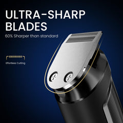 Hojas Ufree de corte afilado para barba y patillas con acabado limpio.