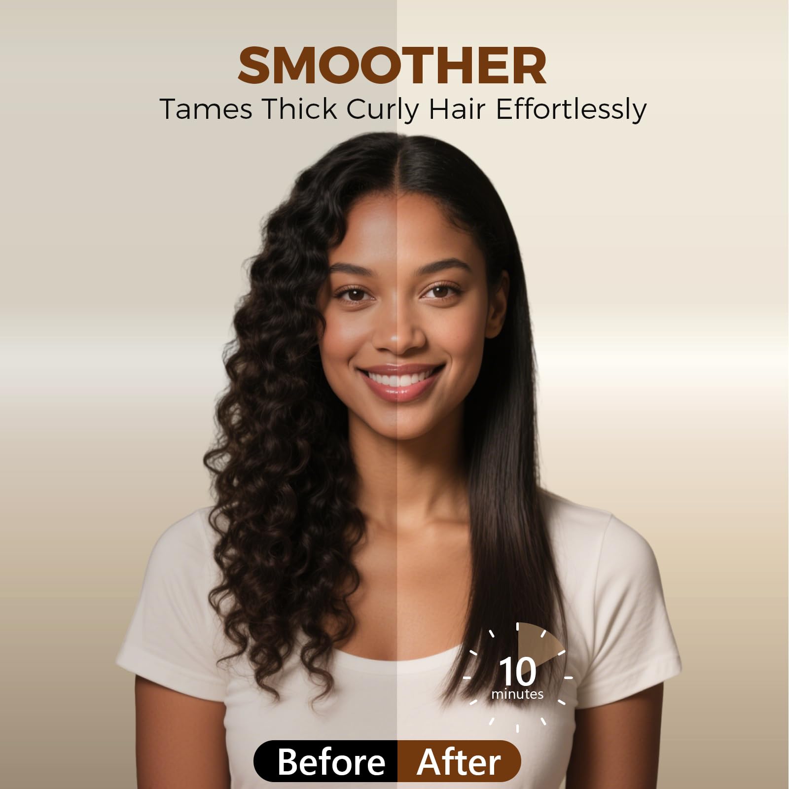 Ufree libera iones negativos para reducir el frizz y realzar el brillo.