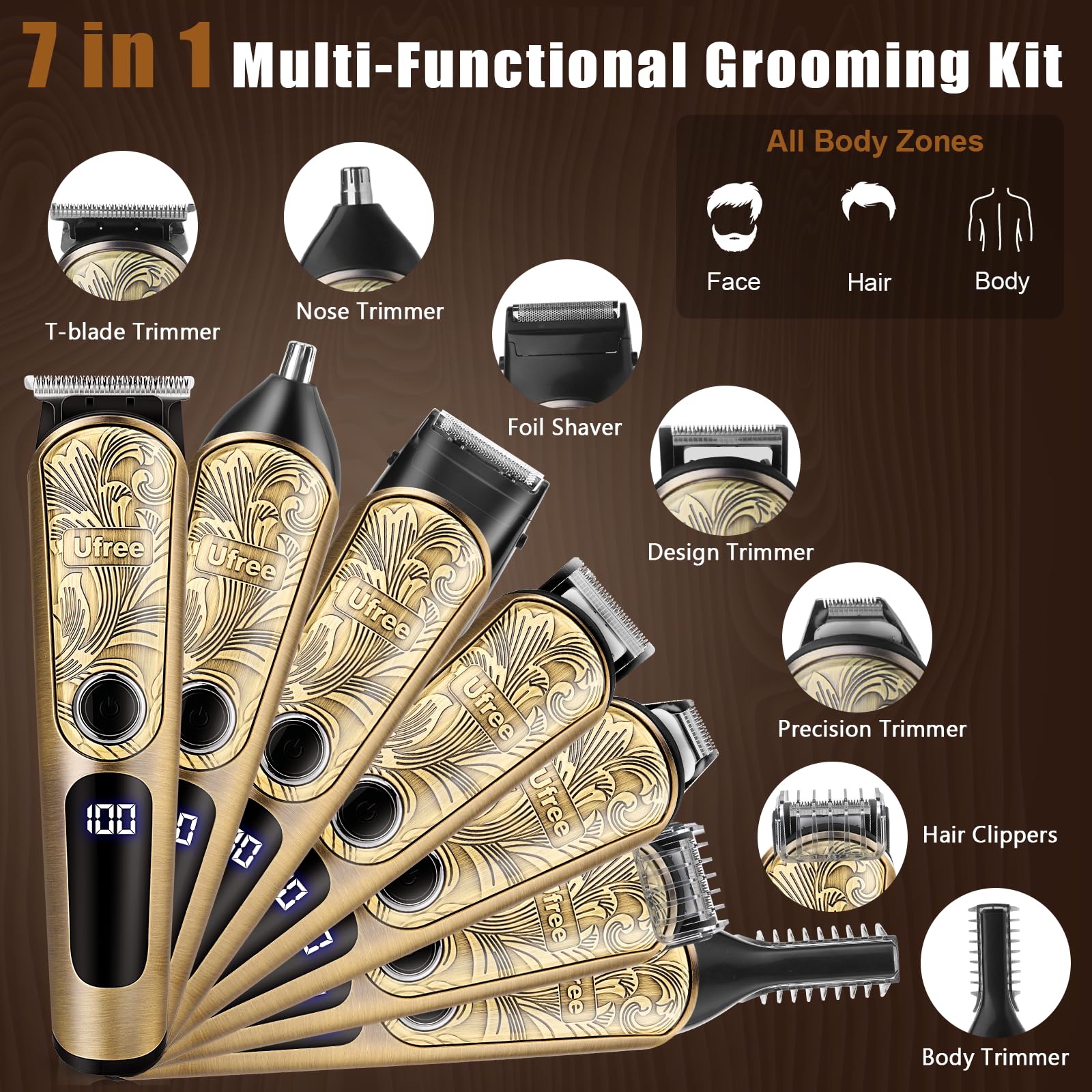 Ufree kit de cuidado masculino, regalo práctico y elegante.