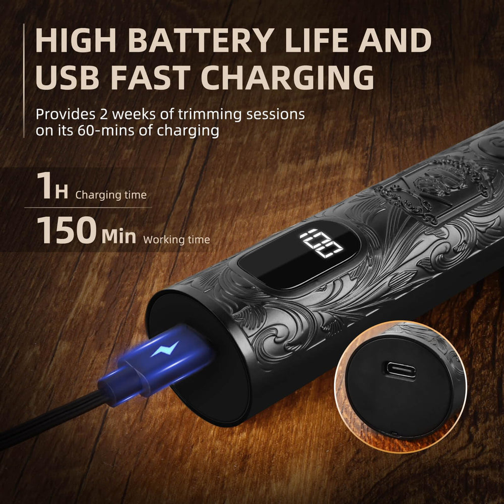 Ufree motor 6500rpm silencioso para un afeitado cómodo.