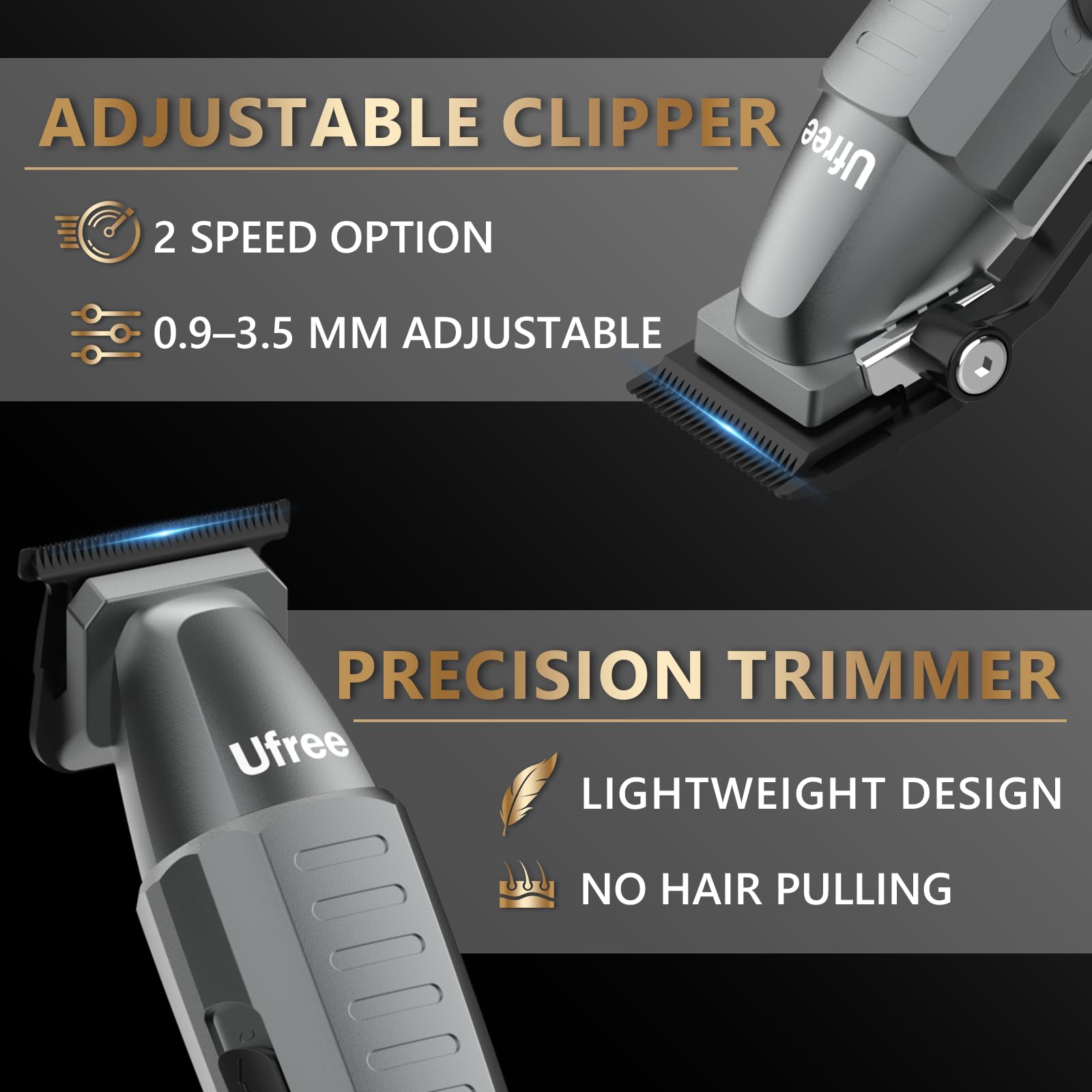 Ufree tondeuse-cheveux professionnelle offre puissance et précision sans effort.