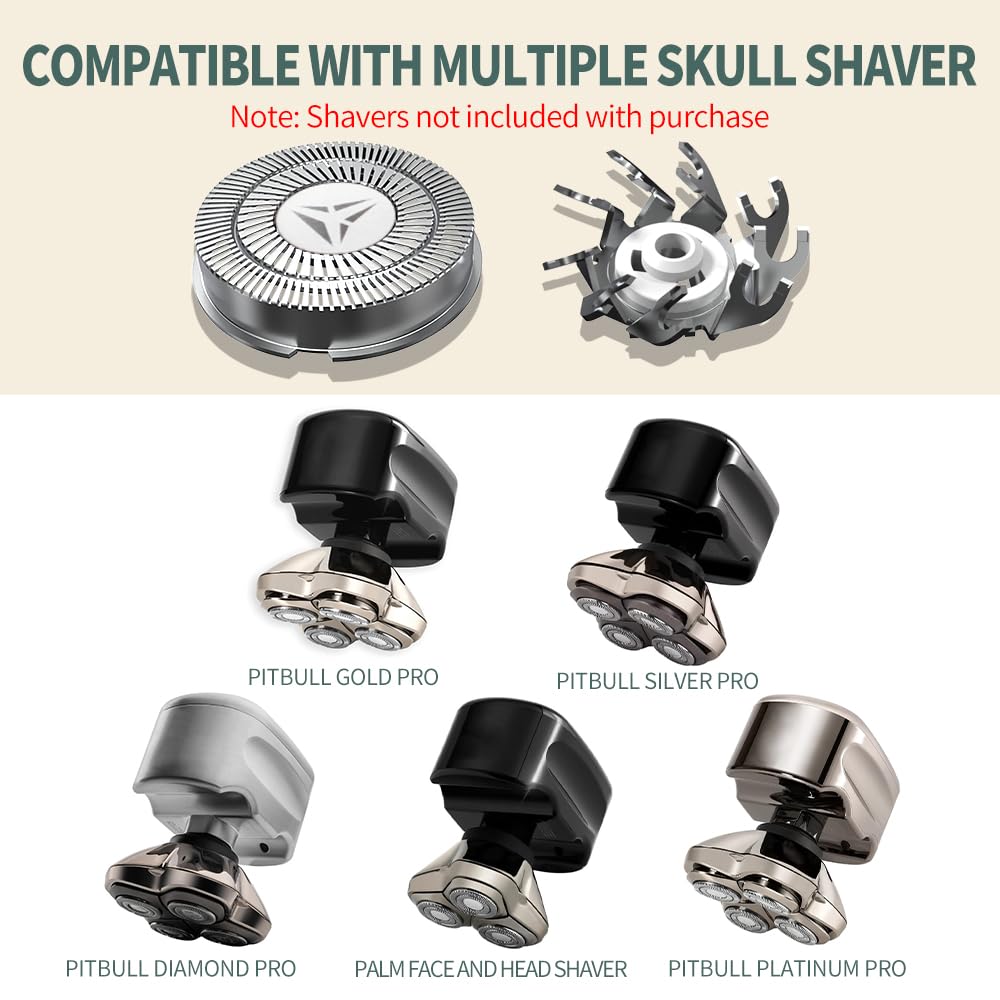UICINOY puntas de reemplazo para Skull Shaver Pitbull Plata Pro, rendimiento constante.