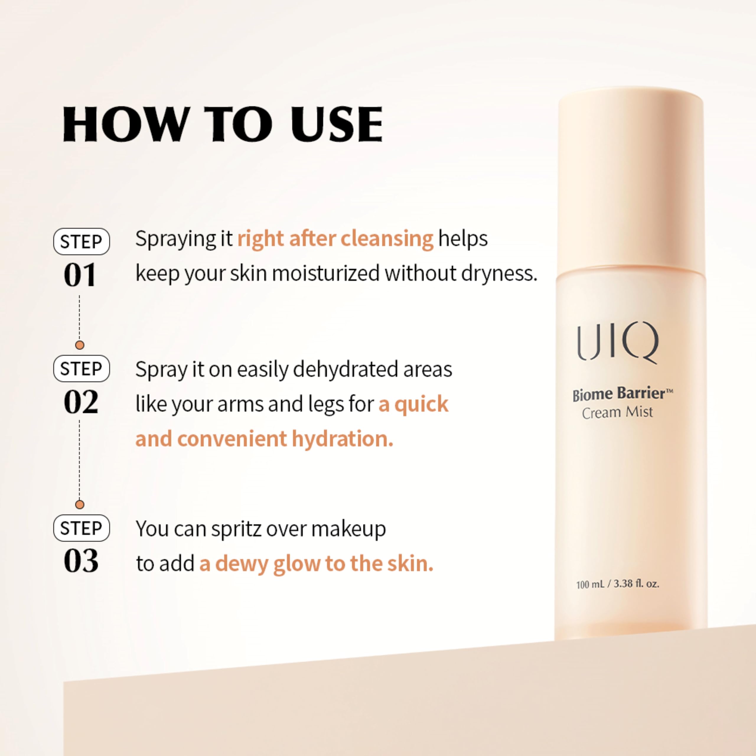 UIQ Biome Barrier Cream Mist: premiada en Corea en 2023 y 2024.
